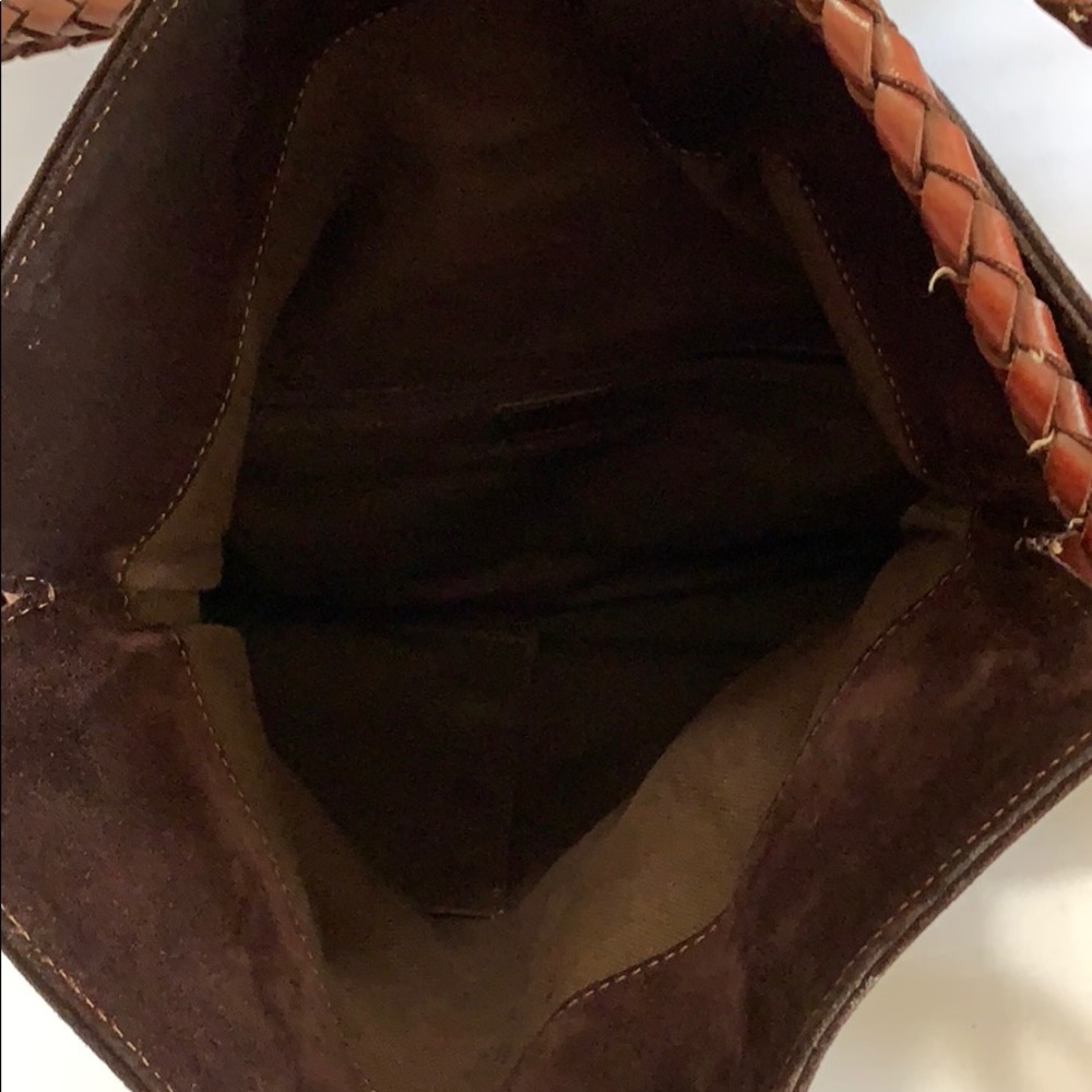Burberry Brown suede leather handbag purse see photos RARE HTF - Picture 7 of 8